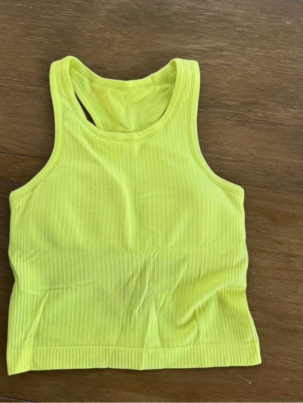 lululemon athletica Neon Yellow Ribbed Tank